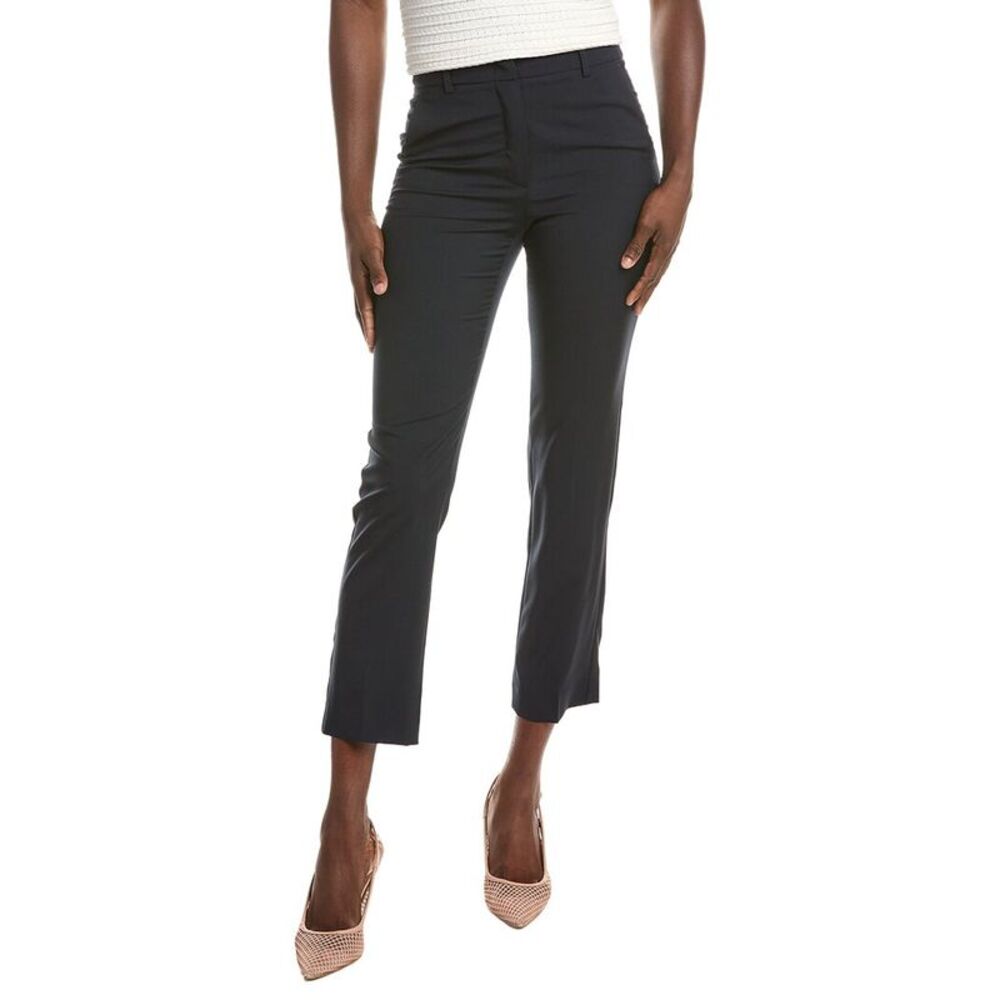 Max Mara Womens Weekend  Canon Wool Long Trouser, Navy